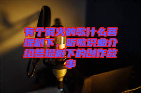有個很火的歌什么菩提樹下，聽歌識曲介紹菩提樹下的創(chuàng)作故事