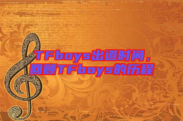 TFboys出道時(shí)間，回顧TFboys的歷程