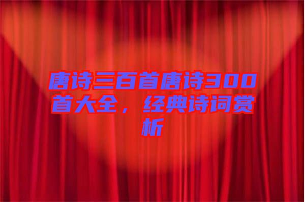 唐詩三百首唐詩300首大全，經(jīng)典詩詞賞析