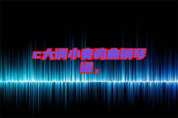 c大調(diào)小奏鳴曲鋼琴譜，