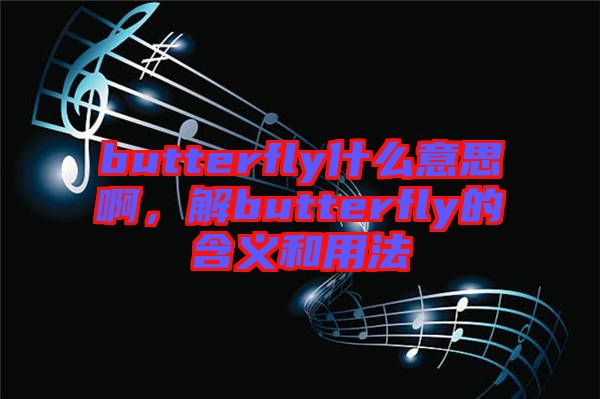 butterfly什么意思啊，解butterfly的含義和用法