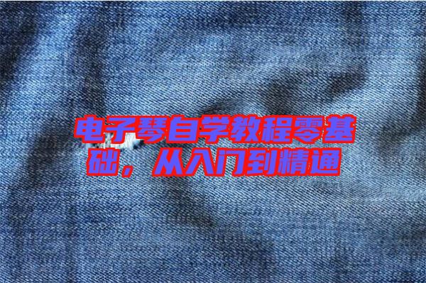 電子琴自學(xué)教程零基礎(chǔ)，從入門到精通