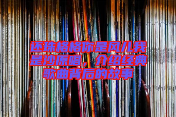 還珠格格你是風(fēng)兒我是沙原唱，介紹經(jīng)典歌曲背后的故事