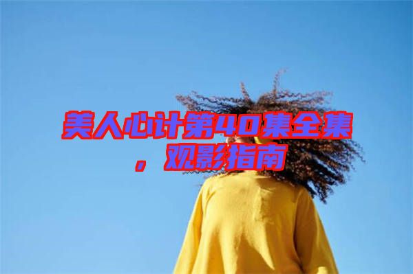 美人心計第40集全集，觀影指南