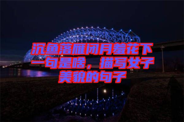 沉魚落雁閉月羞花下一句是啥，描寫女子美貌的句子