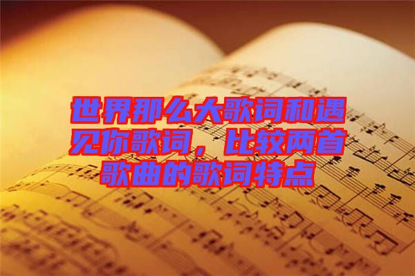 世界那么大歌詞和遇見(jiàn)你歌詞，比較兩首歌曲的歌詞特點(diǎn)