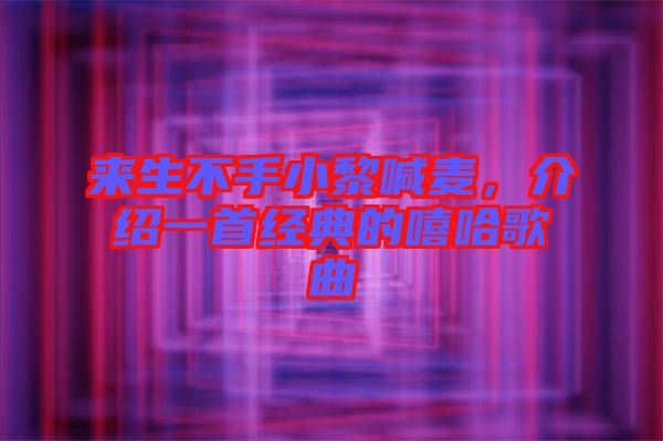 來生不手小黎喊麥，介紹一首經典的嘻哈歌曲