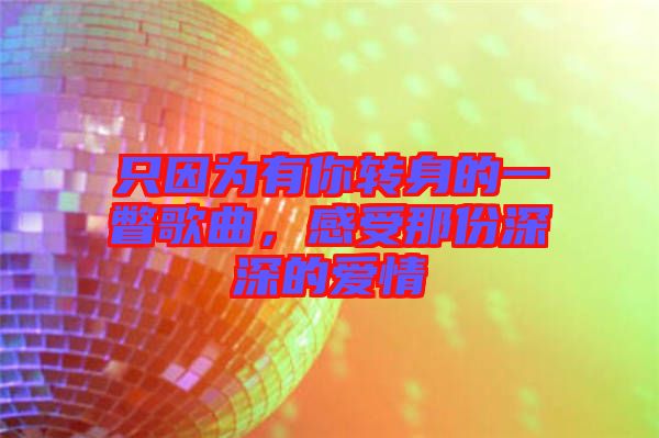 只因?yàn)橛心戕D(zhuǎn)身的一瞥歌曲，感受那份深深的愛情
