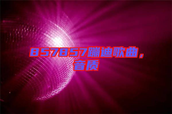 857857蹦迪歌曲，音質(zhì)