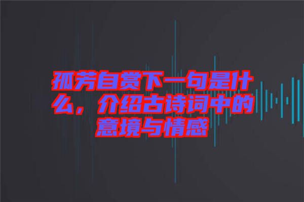 孤芳自賞下一句是什么，介紹古詩(shī)詞中的意境與情感