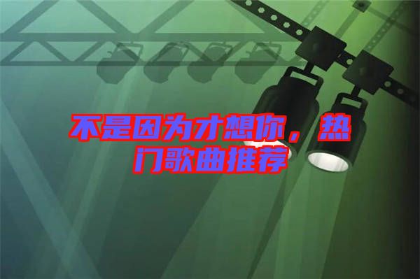 不是因?yàn)椴畔肽?，熱門歌曲推薦