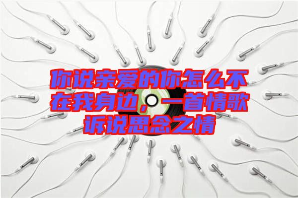 你說親愛的你怎么不在我身邊，一首情歌訴說思念之情
