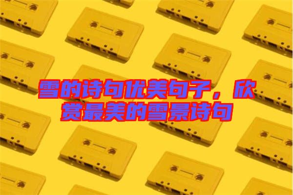 雪的詩(shī)句優(yōu)美句子，欣賞最美的雪景詩(shī)句