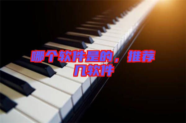 哪個軟件是的，推薦幾軟件