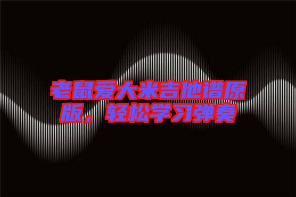 老鼠愛大米吉他譜原版，輕松學習彈奏