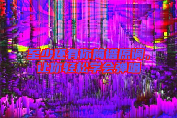 至少還有你簡譜原調(diào)，讓你輕松學(xué)會彈唱