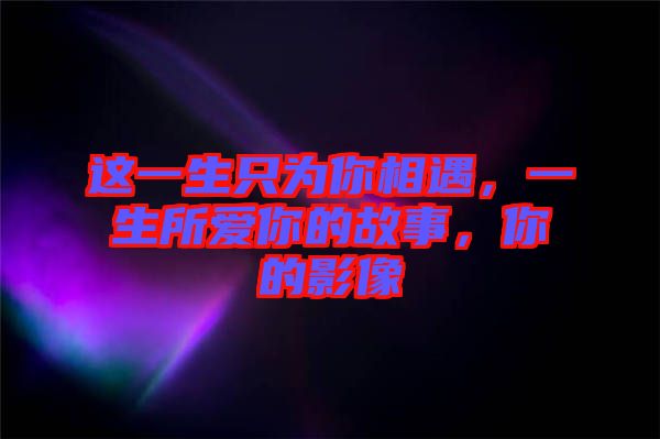 這一生只為你相遇，一生所愛(ài)你的故事，你的影像