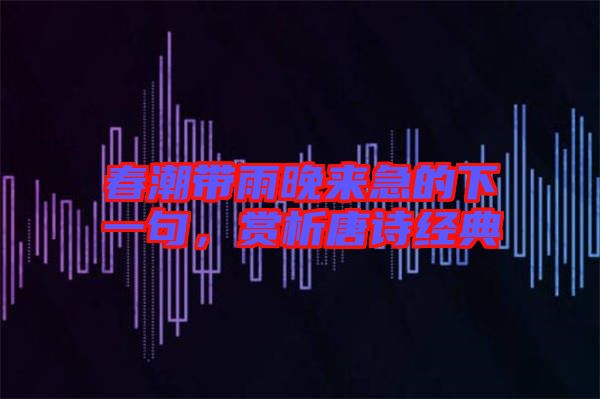 春潮帶雨晚來(lái)急的下一句，賞析唐詩(shī)經(jīng)典