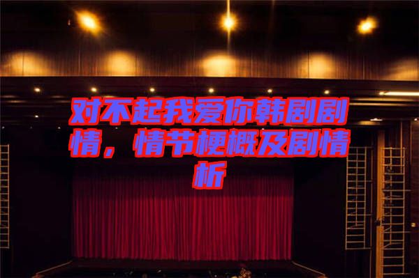 對不起我愛你韓劇劇情，情節(jié)梗概及劇情析