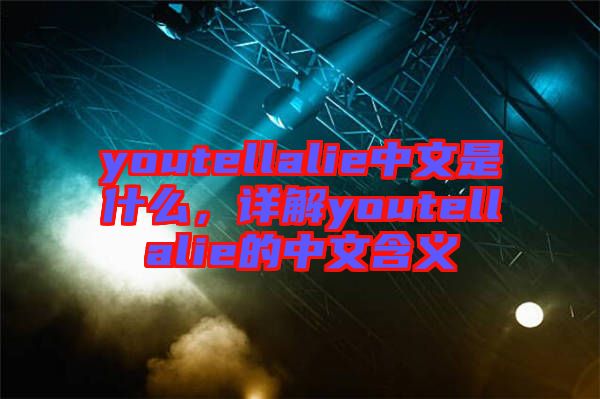 youtellalie中文是什么，詳解youtellalie的中文含義