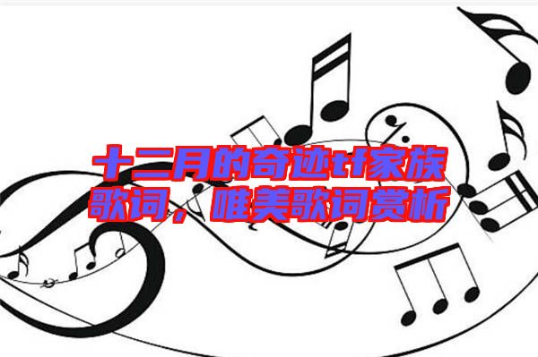 十二月的奇跡tf家族歌詞，唯美歌詞賞析