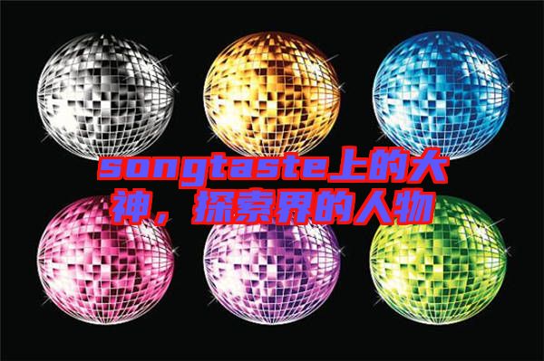 songtaste上的大神，探索界的人物