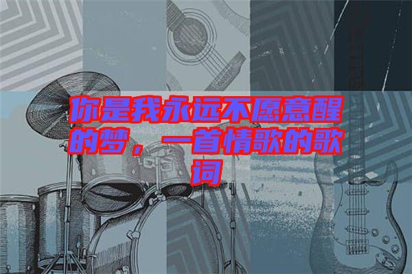 你是我永遠(yuǎn)不愿意醒的夢(mèng)，一首情歌的歌詞