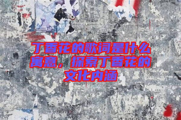 丁香花的歌詞是什么寓意，探索丁香花的文化內(nèi)涵