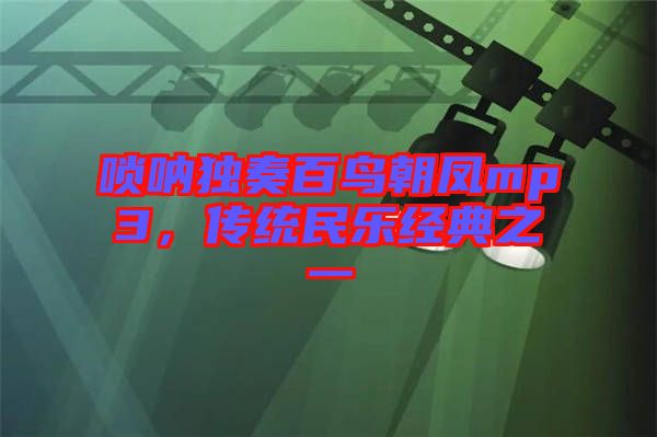 嗩吶獨奏百鳥朝鳳mp3，傳統(tǒng)民樂經(jīng)典之一