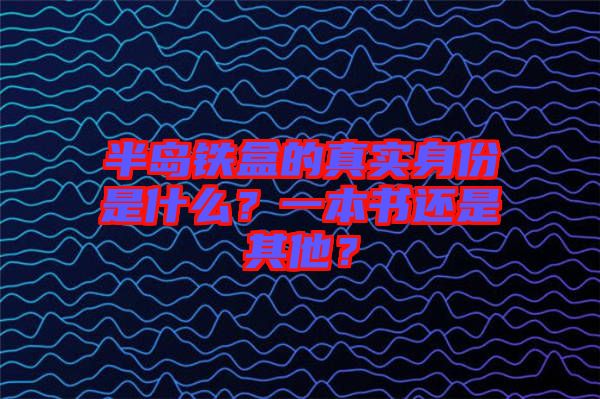 半島鐵盒的真實(shí)身份是什么？一本書還是其他？