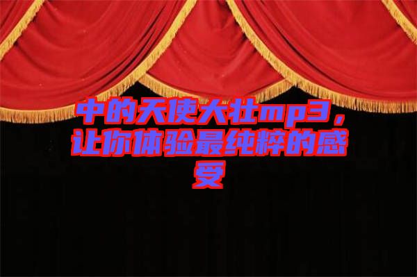 中的天使大壯mp3，讓你體驗最純粹的感受