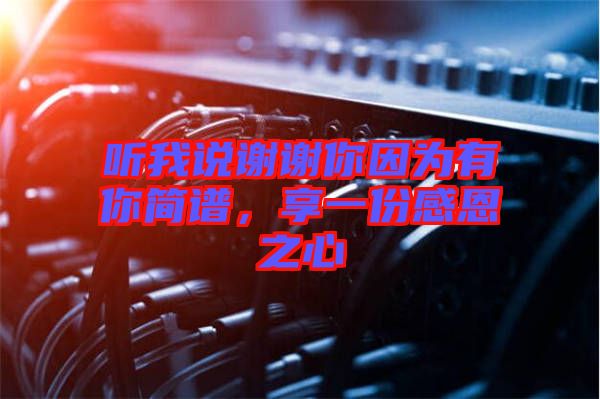 聽我說謝謝你因為有你簡譜，享一份感恩之心