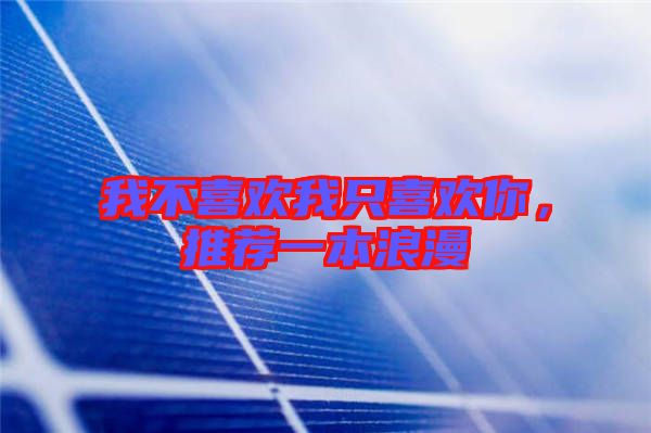 我不喜歡我只喜歡你，推薦一本浪漫