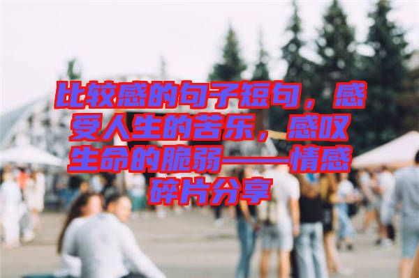 比較感的句子短句，感受人生的苦樂(lè)，感嘆生命的脆弱——情感碎片分享