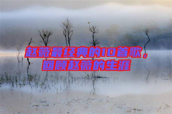 趙薇最經(jīng)典的10首歌，回顧趙薇的生涯