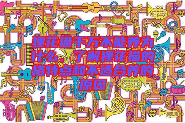 貍花貓千萬不能養(yǎng)為什么，了解貍花貓的格特點(diǎn)和不適合養(yǎng)的原因