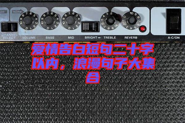 愛情告白短句二十字以內(nèi)，浪漫句子大集合