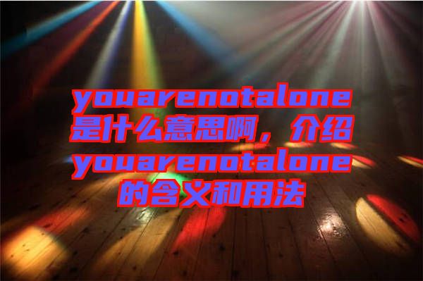 youarenotalone是什么意思啊，介紹youarenotalone的含義和用法
