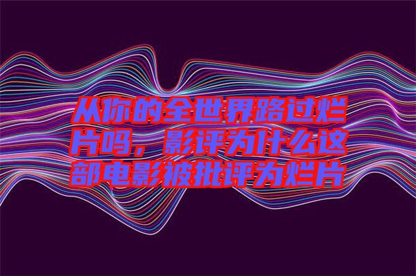 從你的全世界路過(guò)爛片嗎，影評(píng)為什么這部電影被批評(píng)為爛片