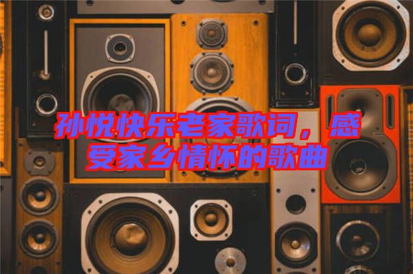 孫悅快樂老家歌詞，感受家鄉(xiāng)情懷的歌曲