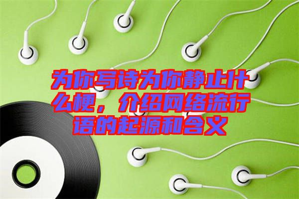 為你寫詩(shī)為你靜止什么梗，介紹網(wǎng)絡(luò)流行語(yǔ)的起源和含義