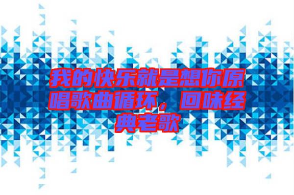 我的快樂就是想你原唱歌曲循環(huán)，回味經(jīng)典老歌