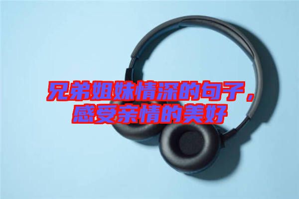 兄弟姐妹情深的句子，感受親情的美好