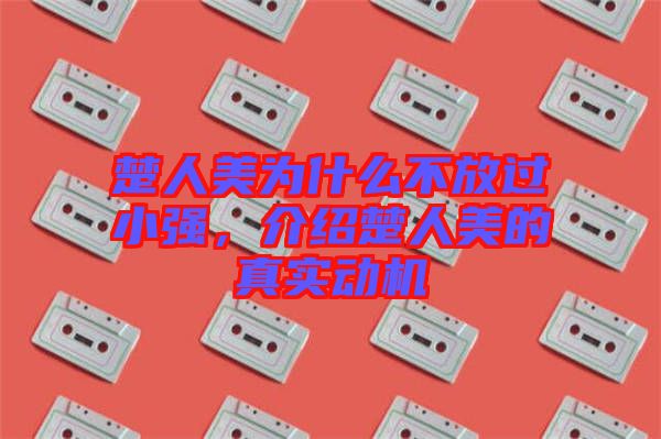 楚人美為什么不放過小強，介紹楚人美的真實動機