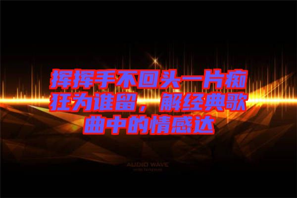 揮揮手不回頭一片癡狂為誰留，解經(jīng)典歌曲中的情感達(dá)