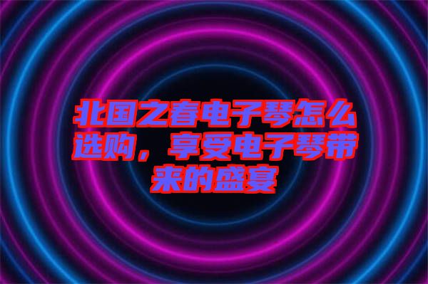 北國之春電子琴怎么選購，享受電子琴帶來的盛宴