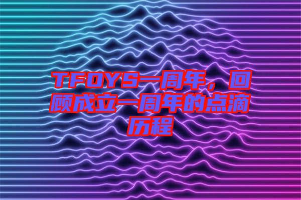 TFOYS一周年，回顧成立一周年的點(diǎn)滴歷程
