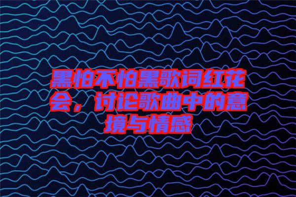 黑怕不怕黑歌詞紅花會(huì)，討論歌曲中的意境與情感