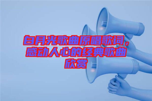 白月光歌曲原唱歌詞，感動(dòng)人心的經(jīng)典歌曲欣賞