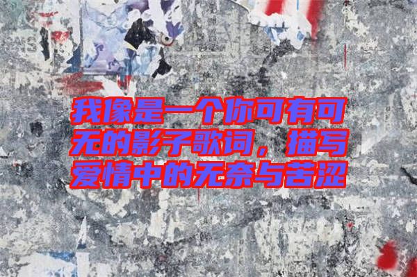 我像是一個(gè)你可有可無的影子歌詞，描寫愛情中的無奈與苦澀